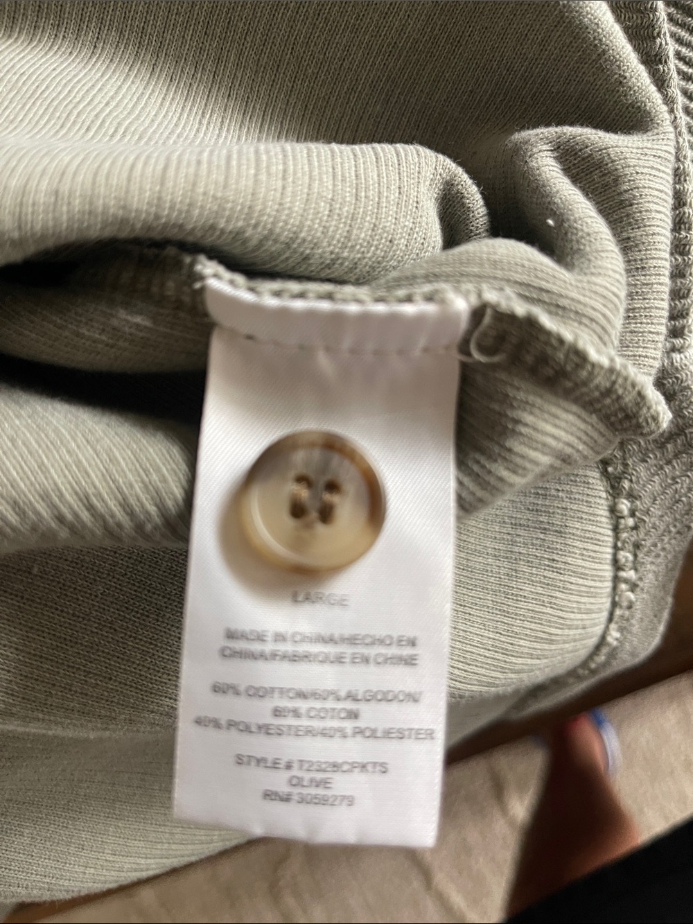Ribbed Button-Front Women’s Shirt Jacket - green/Gray - Picture 4 of 5